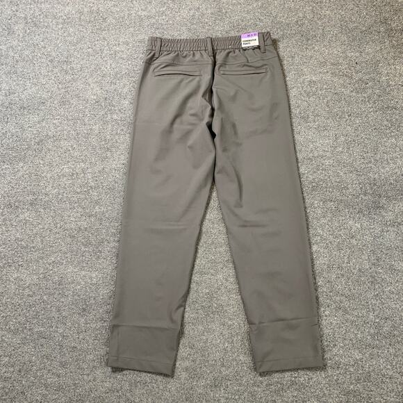 Marc New York Pants Mens 30 Gray Commuter Stretch Flat Front Performance Golf - Picture 10 of 13